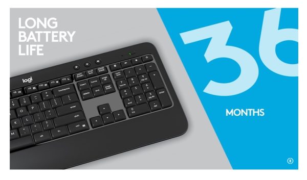 ⁦סט אלחוטי מקלדת ועכבר Logitech MK540 Advanced סט אלחוטי⁩ – תמונה ⁦4⁩